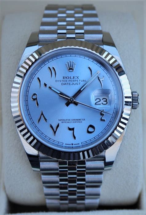 baby blue arabic dial rolex|rolex arabic dial edition.